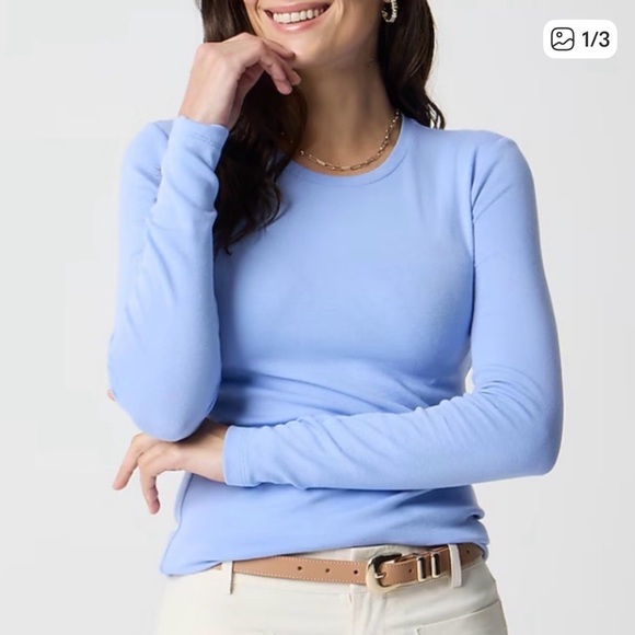 J. Crew Tops - 💙J. CREW Dusty Periwinkle Long-sleeve “everyday tee”
